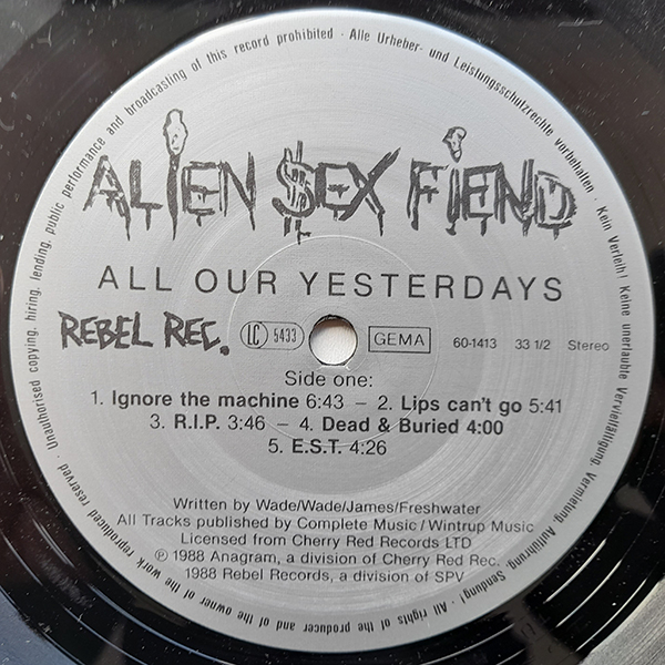 Alien Sex Fiend - All Our Yesterdays - Obrázek 5