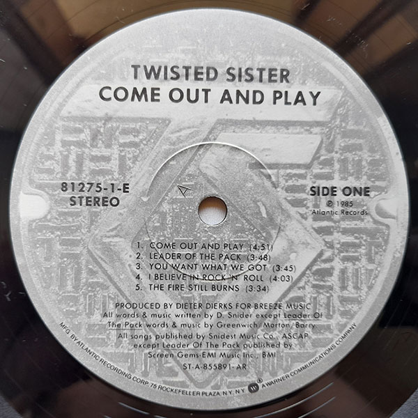 Twisted Sister - Come Out and Play - Obrázek 5