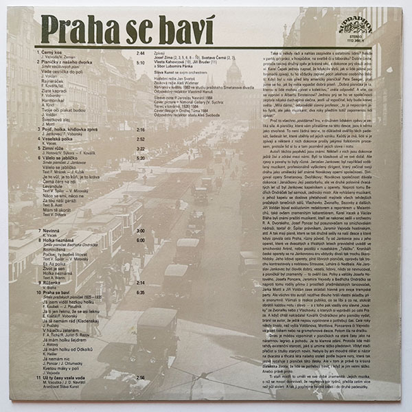 Josef Zíma, Vlasta Kahovcová, Svatava Černá, Sláva Kunst se svým orchestrem – Praha se baví (Pražské písničky 1925-1935) - Obrázek 2
