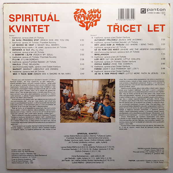 Spirituál Kvintet - 30 let / Za svou pravdou stát - Obrázek 2
