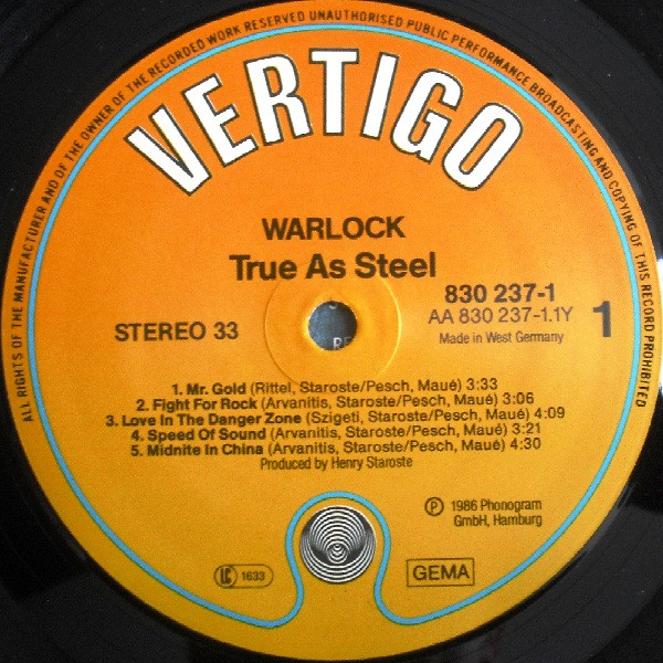 Warlock - True As Steel - Obrázek 4