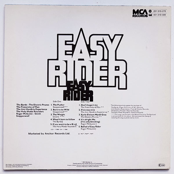 Various - Easy Rider - Songs As Performed In The Motion Picture - Obrázek 2