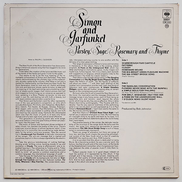 Simon and Garfunkel - Parsley, Sage,Rosemary and Thyme - Obrázek 2