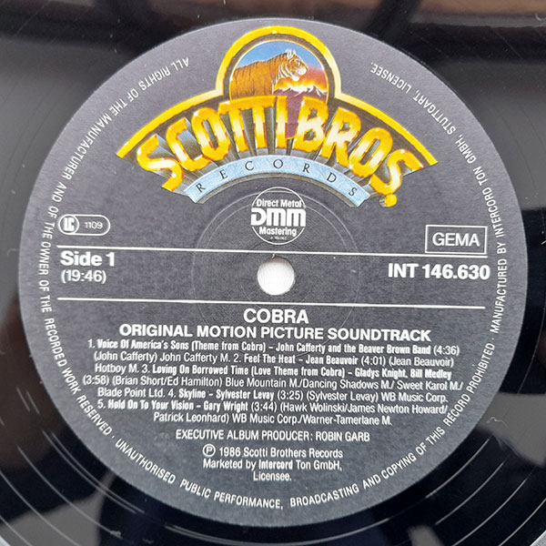 Various - Cobra (Original Motion Picture Soundtrack) - Obrázek 3