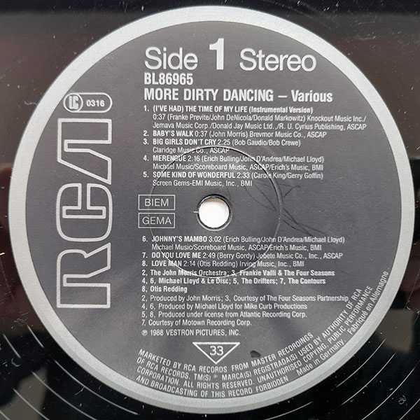 Various - More Dirty Dancing (More Original Music From The Hit Motion Picture "Dirty Dancing") - Obrázek 4