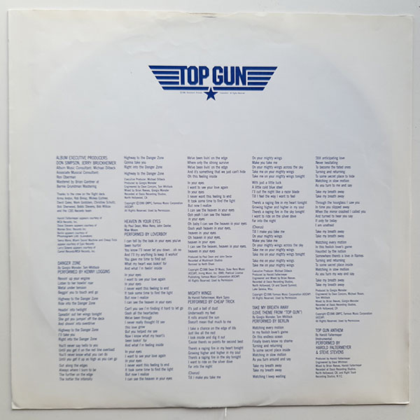 Various - Top Gun (Original Motion Picture Soundtrack) - Obrázek 3