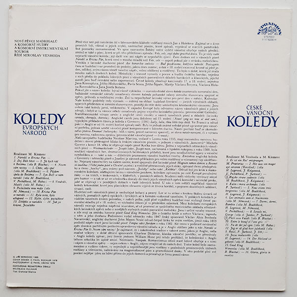 Noví pěvci madrigalů a komorní hudby a Komorní Instrumentální soubor - České vánoční koledy a koledy evropských národů - Obrázek 2