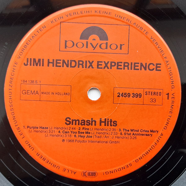 Jimi Hendrix Experience - Smash Hits - Obrázek 3
