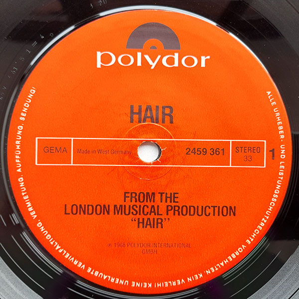 Various - The Original London Cast Of Hair - Hair - Obrázek 3
