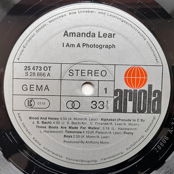 Amanda Lear - I Am A Photograph - Obrázek 3