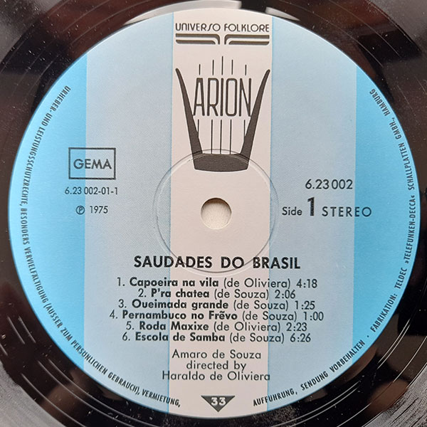 Amaro De Souza / Haraldo De Oliveira - Saudades Do Brasil - Obrázek 3