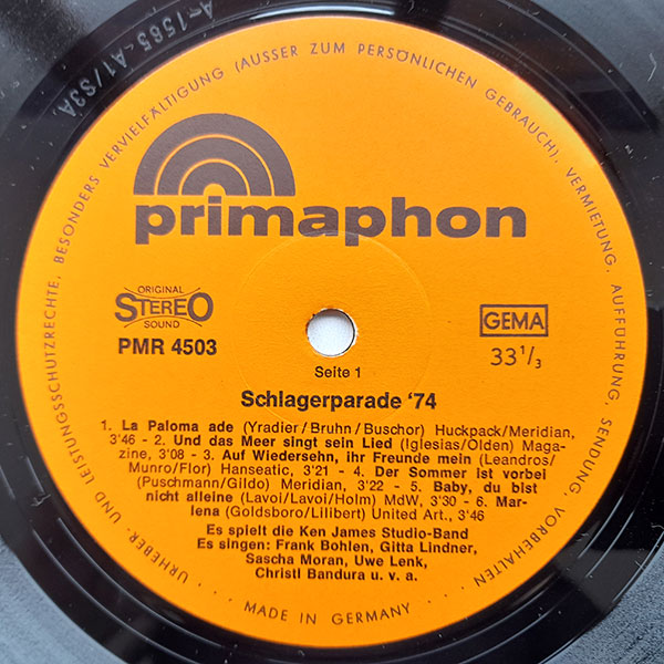 Ken James Studio-Band - Schlagerparade '74 - Obrázek 3