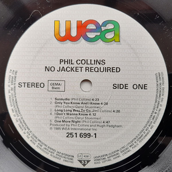 Phil Collins - No Jacket Required - Obrázek 4