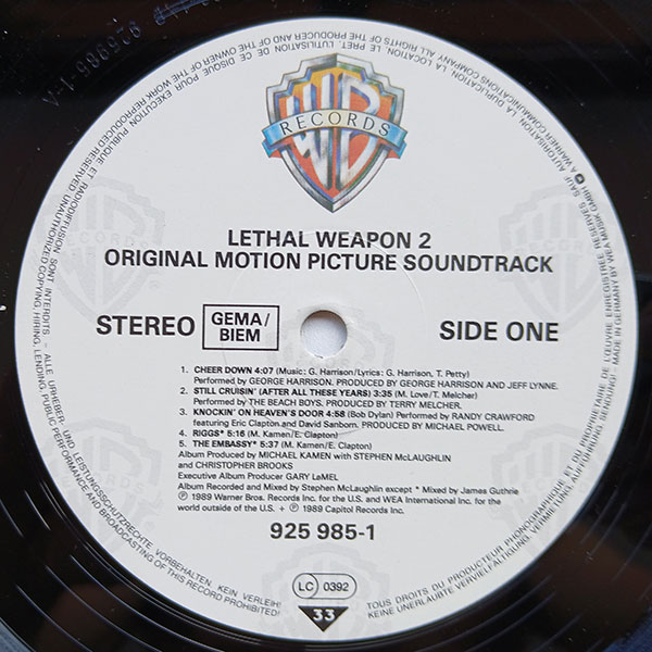 Various - Lethal Weapon 2 (Original Motion Picture Soundtrack) - Obrázek 3
