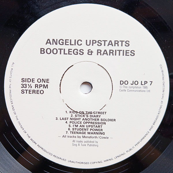 Angelic Upstarts - Bootlegs And Rarities - Obrázek 3