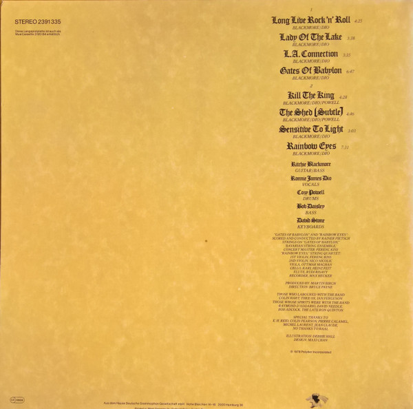 Rainbow – Long Live Rock 'N' Roll - Obrázek 2