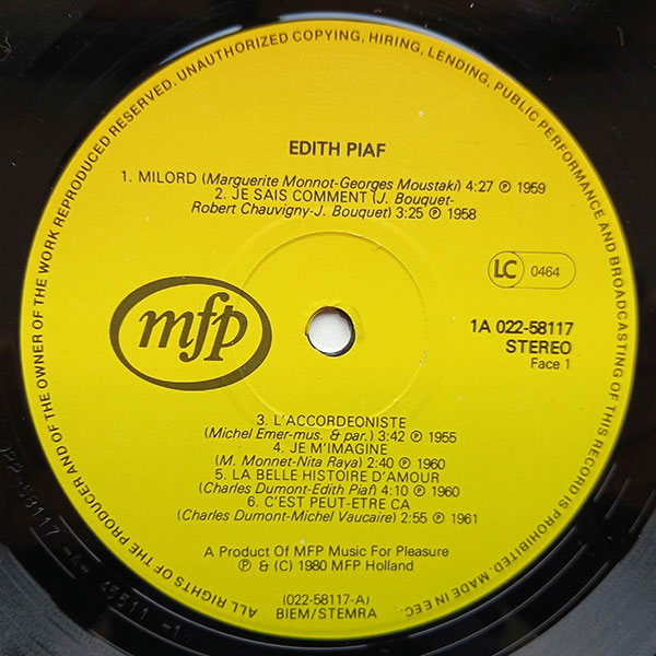 Edith Piaf - Edith Piaf - Obrázek 3