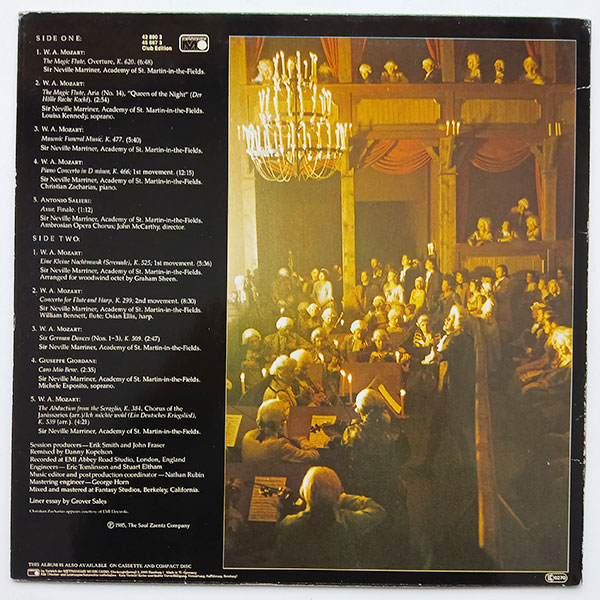 Sir Neville Marriner, Academy Of St. Martin-In-The-Fields - Amadeus (More Music From The Original Soundtrack Of The Film) - Obrázek 2