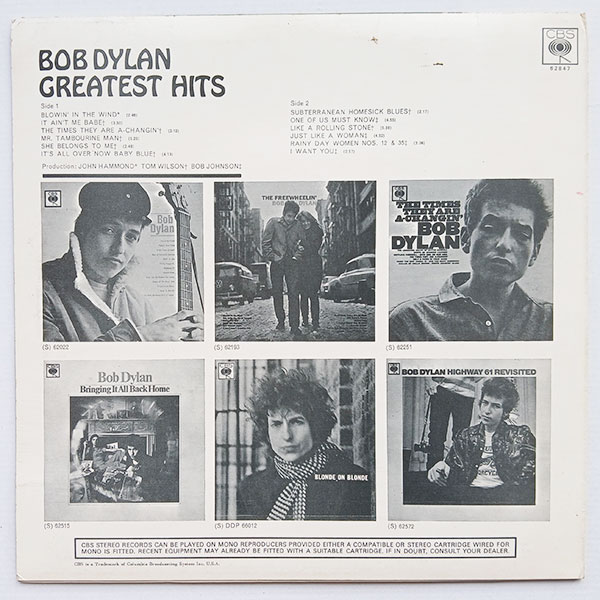 Bob Dylan - Greatest Hits - Obrázek 2