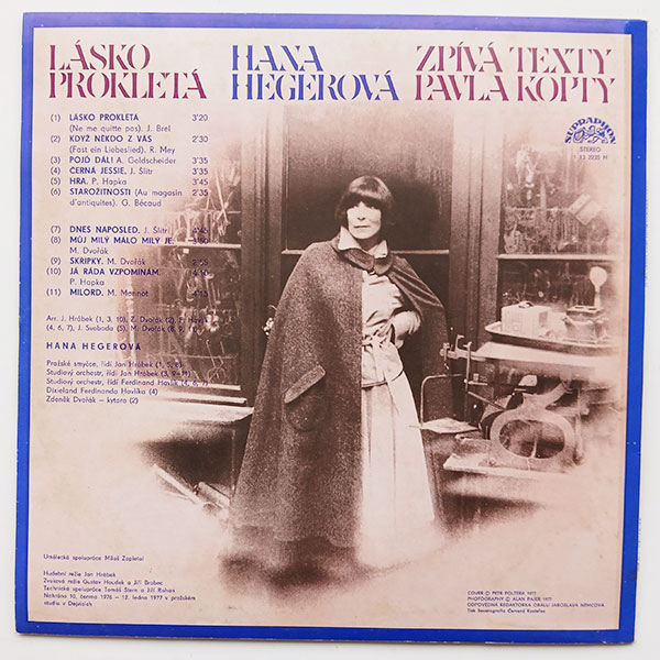 Hana Hegerová, Pavel Kopta - Lásko prokletá (Hana Hegerová Zpívá texty Pavla Kopty) - Obrázek 2