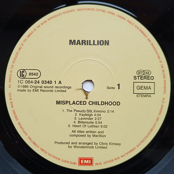 Marillion - Misplaced Childhood - Obrázek 4