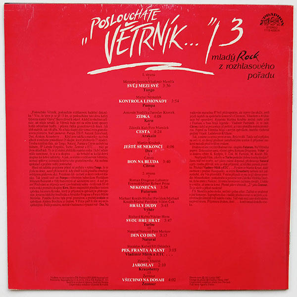 Various – "Posloucháte Větrník..."/3 (Mladý rock z rozhlasového pořadu) - Obrázek 2