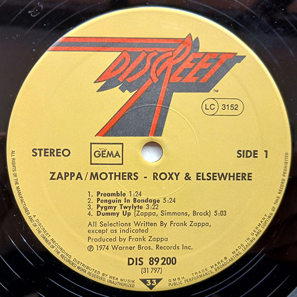 Zappa / Mothers - Roxy & Elsewhere - Obrázek 4