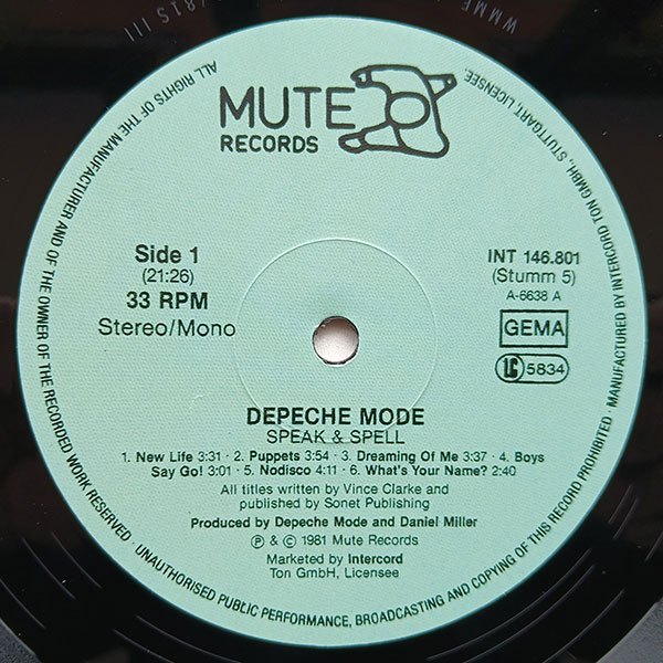 Depeche Mode - Speak & Spell - Obrázek 3