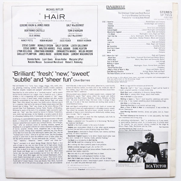 Various - Hair - The American Tribal Love-Rock Musical - The Original Broadway Cast Recording - Obrázek 2