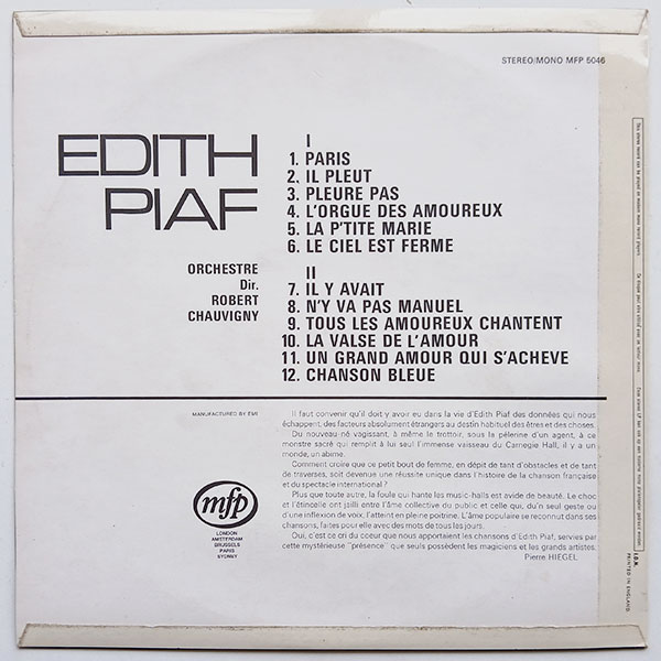 Edith Piaf - Edith Piaf - Obrázek 2