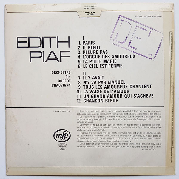 Edith Piaf - Edith Piaf - Obrázek 2