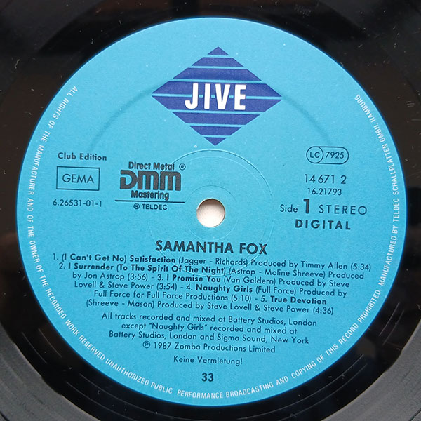 Samantha Fox - Samantha Fox - Obrázek 4