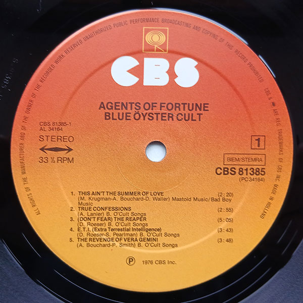 Blue Öyster Cult - Agents Of Fortune - Obrázek 4
