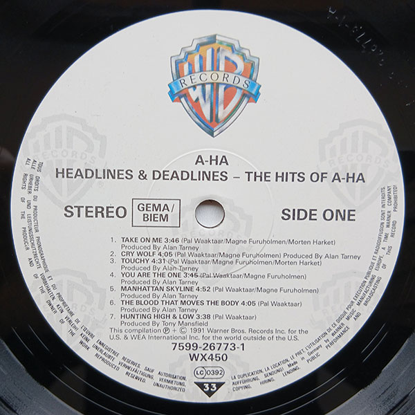 a-ha - Headlines And Deadlines - The Hits Of A-Ha - Obrázek 3