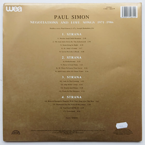 Paul Simon - Negotiations And Love Songs (1971-1986) - Obrázek 2