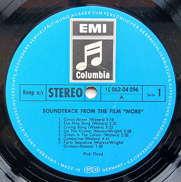 The Pink Floyd - Soundtrack From The Film "More" - Obrázek 3