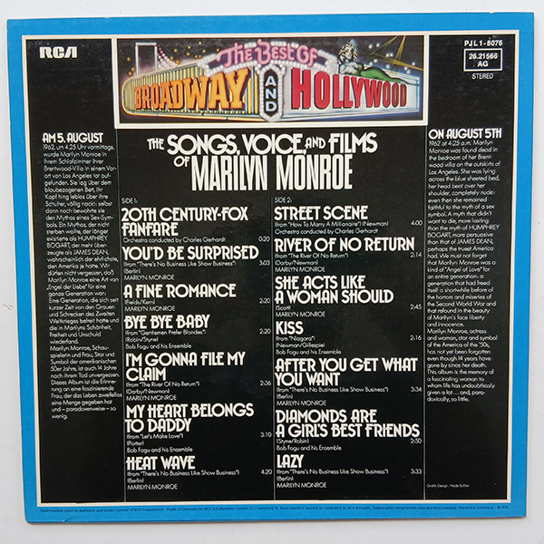 Marilyn Monroe - The Voice, Songs, And Films Of Marilyn Monroe - Obrázek 2