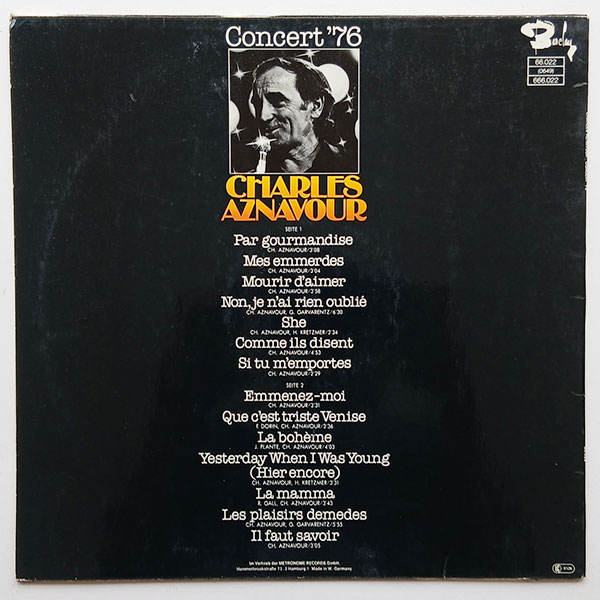 Charles Aznavour - Concert `76 - Obrázek 2