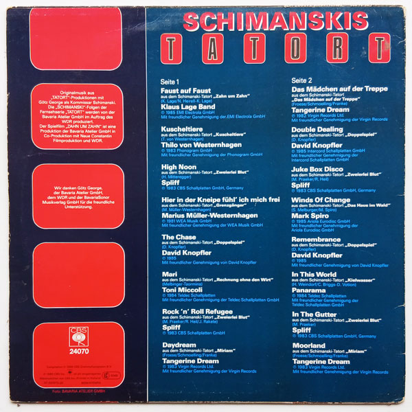Various - Schimanskis Tatort Hits - Obrázek 2